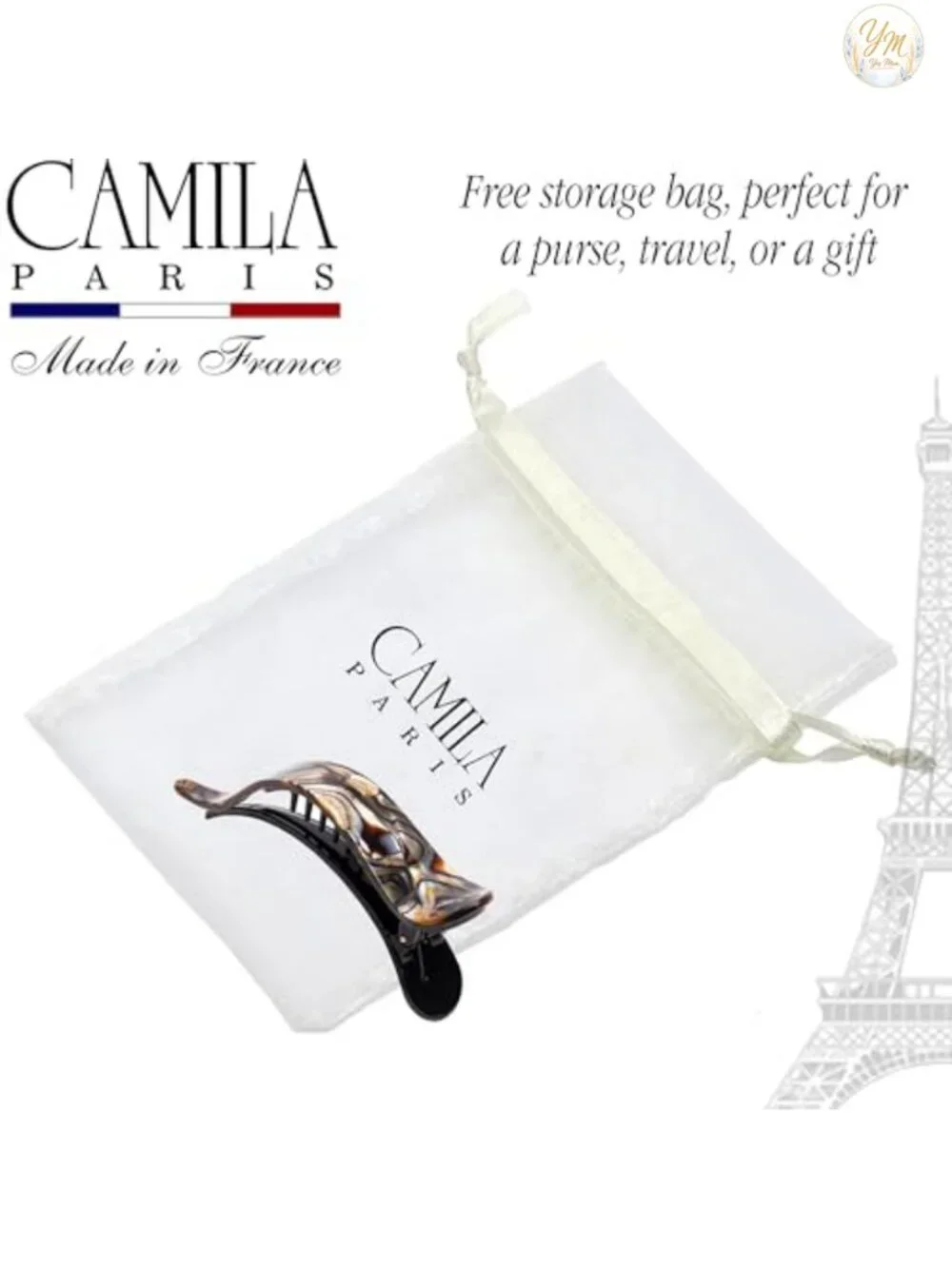 Handmade Cellulose Acetate Duckbill Hair Clip, Strong Non-Slip Jaw Clip for